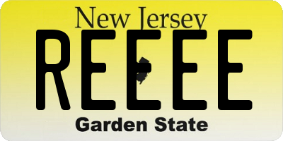NJ license plate REEEE