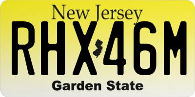 NJ license plate RHX46M