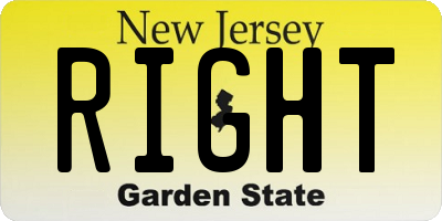 NJ license plate RIGHT