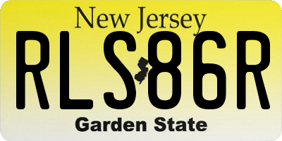 NJ license plate RLS86R