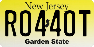 NJ license plate RO44OT