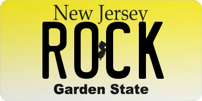 NJ license plate ROCK