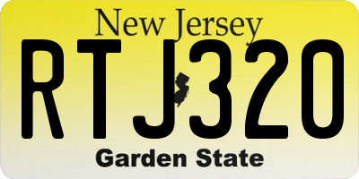 NJ license plate RTJ320