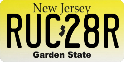 NJ license plate RUC28R