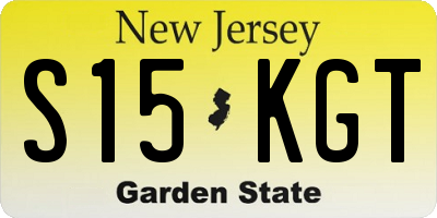 NJ license plate S15KGT