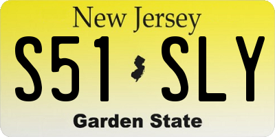 NJ license plate S51SLY