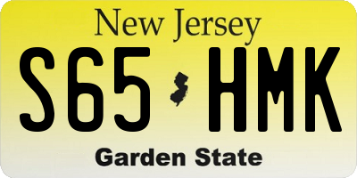 NJ license plate S65HMK