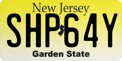 NJ license plate SHP64Y