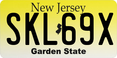 NJ license plate SKL69X
