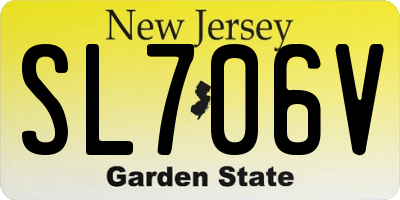NJ license plate SL706V