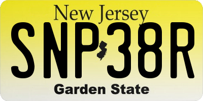 NJ license plate SNP38R