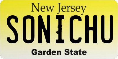 NJ license plate SONICHU