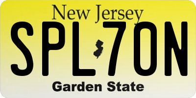 NJ license plate SPL70N