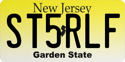 NJ license plate ST5RLF