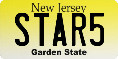 NJ license plate STAR5