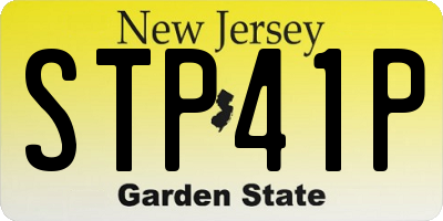 NJ license plate STP41P