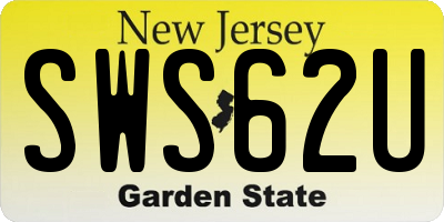 NJ license plate SWS62U
