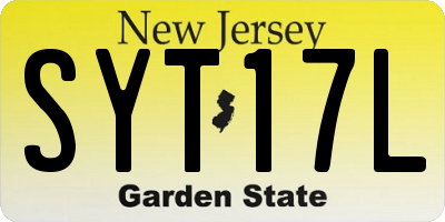 NJ license plate SYT17L