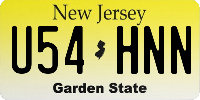 NJ license plate U54HNN