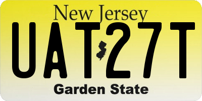 NJ license plate UAT27T