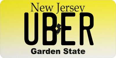 NJ license plate UBER