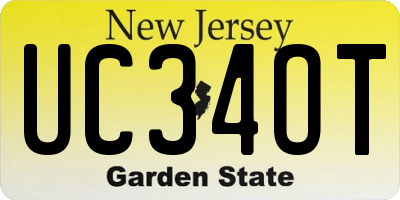 NJ license plate UC34OT