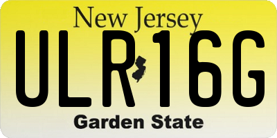 NJ license plate ULR16G