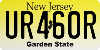 NJ license plate UR460R