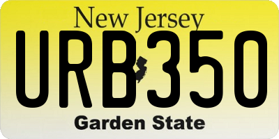 NJ license plate URB350