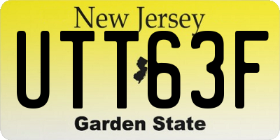 NJ license plate UTT63F