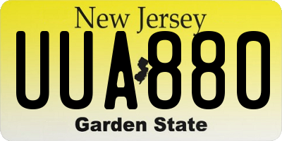 NJ license plate UUA880
