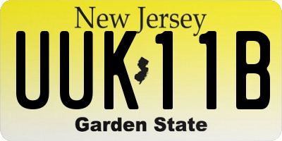 NJ license plate UUK11B