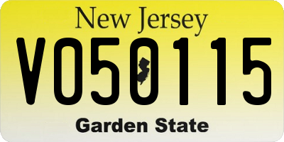 NJ license plate V050115