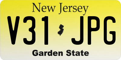 NJ license plate V31JPG