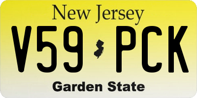 NJ license plate V59PCK