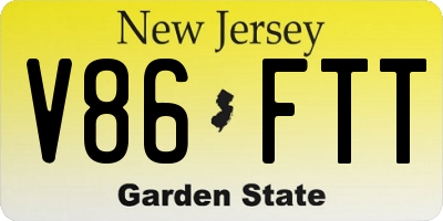 NJ license plate V86FTT