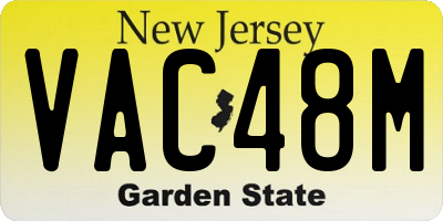 NJ license plate VAC48M