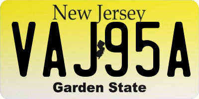 NJ license plate VAJ95A