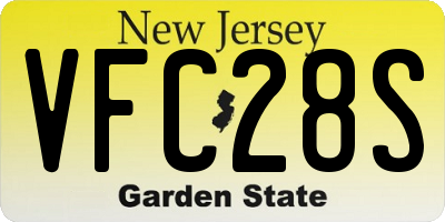 NJ license plate VFC28S