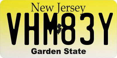 NJ license plate VHM83Y