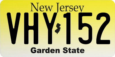 NJ license plate VHY152