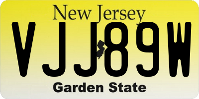 NJ license plate VJJ89W