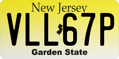 NJ license plate VLL67P