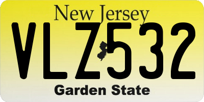 NJ license plate VLZ532