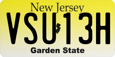 NJ license plate VSU13H
