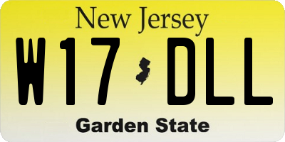 NJ license plate W17DLL