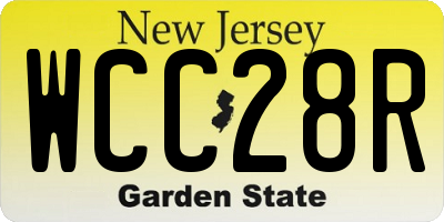 NJ license plate WCC28R