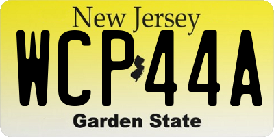NJ license plate WCP44A