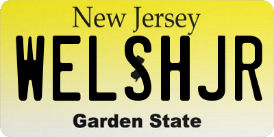 NJ license plate WELSHJR