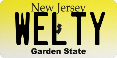 NJ license plate WELTY